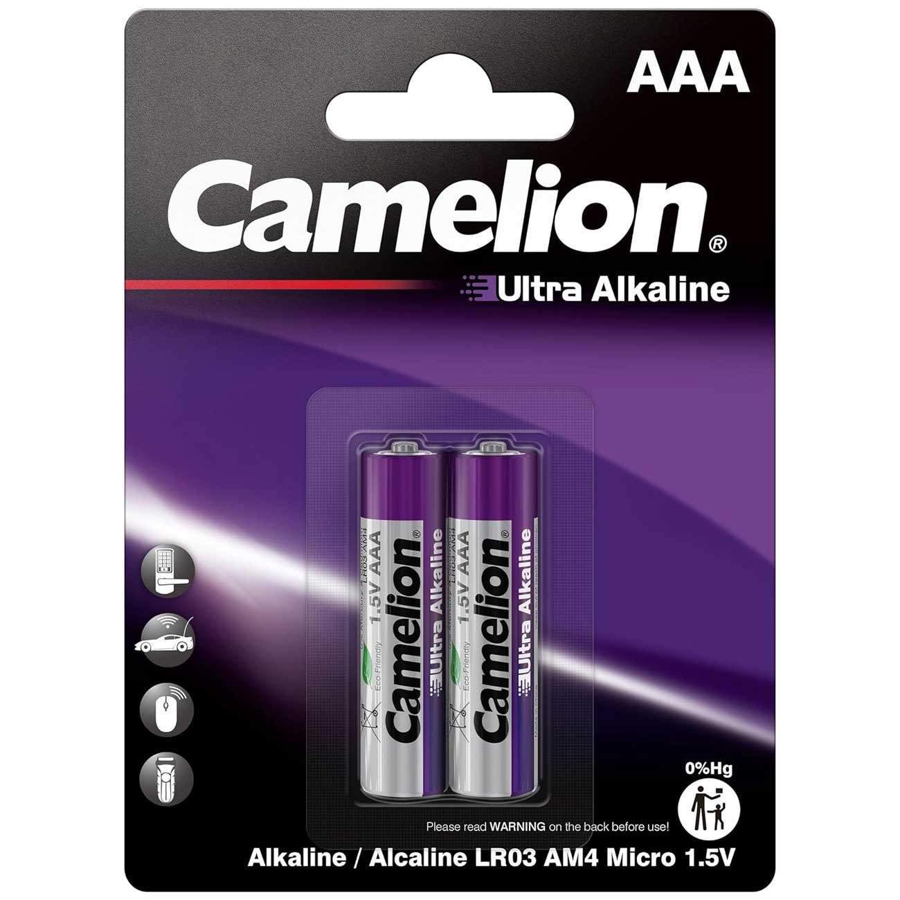 XP-BA-00003A باتری نیم قلمی اولترا آلکالاین Camelion سایز AAA - تصویر 1